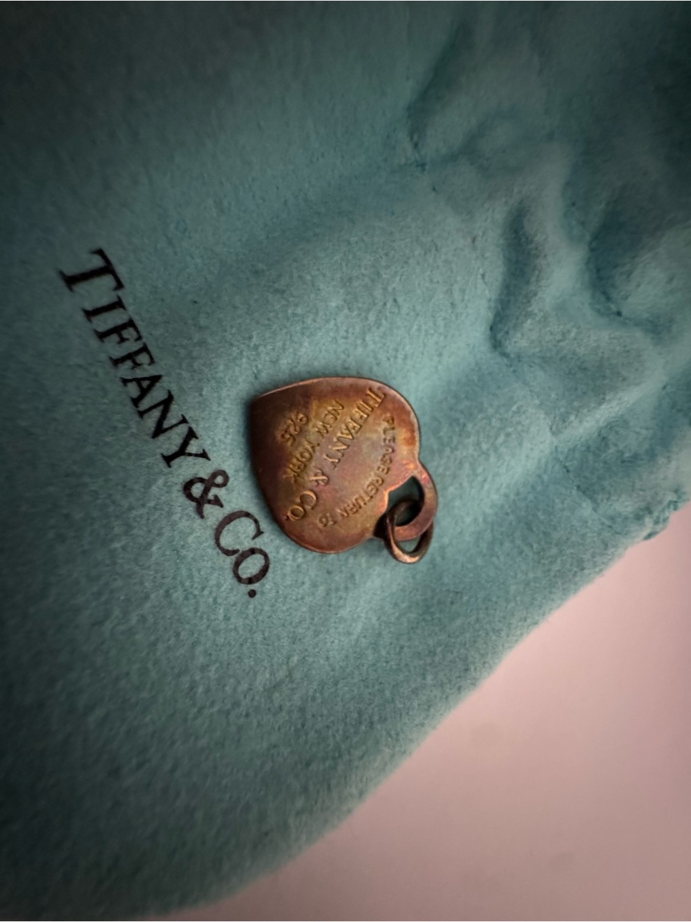 Please Return To Tiffany & Co Sterling Silver Y2K Blingstastic Heart Charm 925